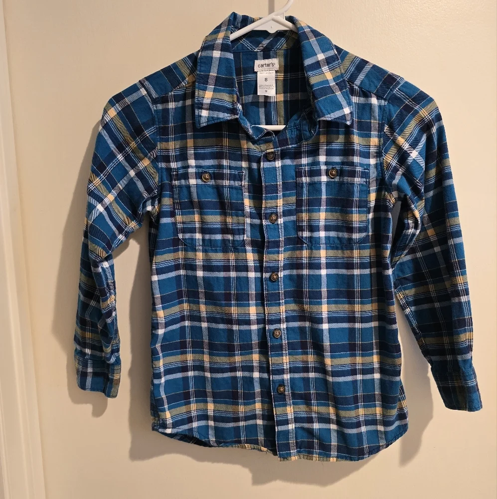 Carter's Boys Flannel Shirt Size 8